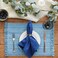 DII Variegated Tabletop Collection Placemat Set3x19 Light Blue 6 Piece