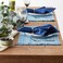 DII Variegated Tabletop Collection Placemat Set3x19 Light Blue 6 Piece
