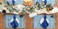 DII Variegated Tabletop Collection Placemat Set3x19 Light Blue 6 Piece