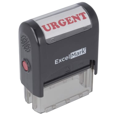 Urgent Self Inking Rubber Stamp  Red Ink
