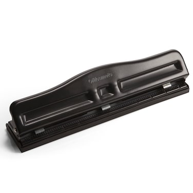OIC Adjustable 3Hole Punch Black