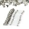 Happy Trees 100pc Metal Badge Clips with Strap clear ID Strap Clip Adapter