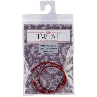 ChiaoGoo Cable 30 inch 75cm with Key for Twist Red Lace Interchangeable Large Knitting Needle Set 7530L