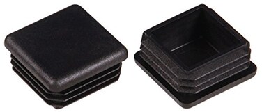 The Hillman Group 59004 1Inch Square Furniture Tip 8Pack  Black