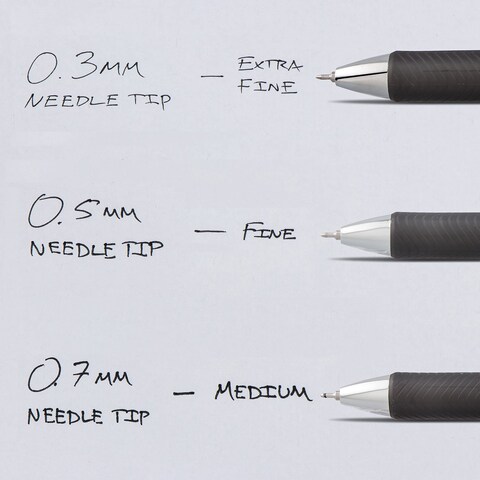 Pentel Gel Ink Pen EnerGel RTX Retractable Gel Pen 05mm Fine Point Needle Tip Violet Ink BLN75BP2V