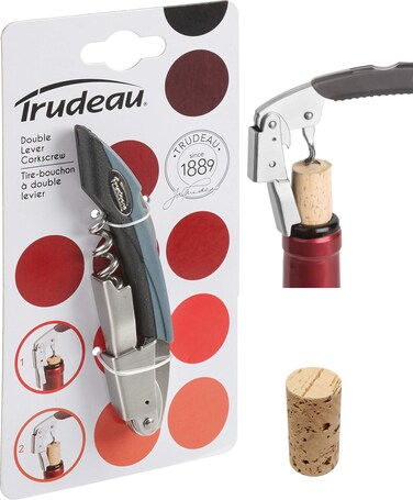 Trudeau Maison Double Lever Corkscrew SilverBlack