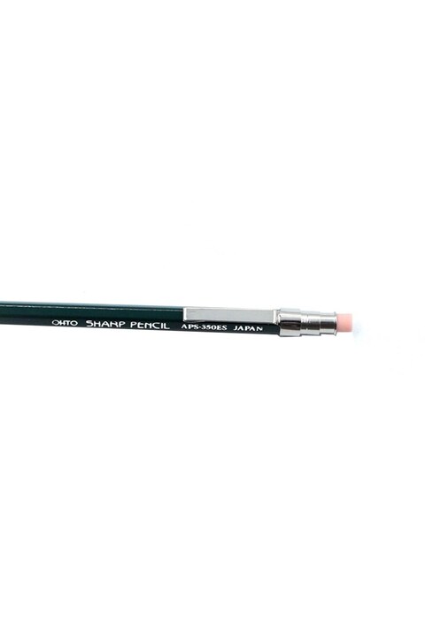 OHTO Mechanical Wood Pencil Type Mini Sharp with Eraser  Clip 05mm Green Body APS350ESGreen