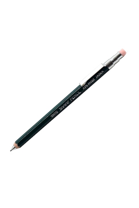 OHTO Mechanical Wood Pencil Type Mini Sharp with Eraser  Clip 05mm Green Body APS350ESGreen