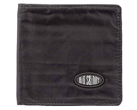 Big Skinny Mens World BiFold Slim Wallet Holds Up to 35 Cards Black
