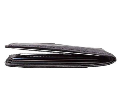 Big Skinny Mens World BiFold Slim Wallet Holds Up to 35 Cards Black