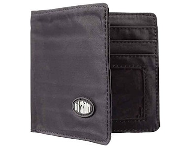 Big Skinny Mens World BiFold Slim Wallet Holds Up to 35 Cards Black