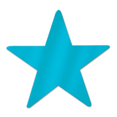 Turquoise Metallic Star Cutouts