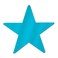 Turquoise Metallic Star Cutouts