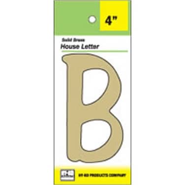 HyKo Products BR41B Metal House Number Letter B 4 High Brass Finish