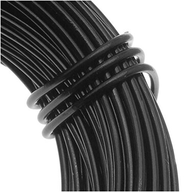 The Beadsmith 18Gauge Anodized Petite Cut Aluminum Wire for Jewelry Making 39 Feet  13 Yard Spool Black Color
