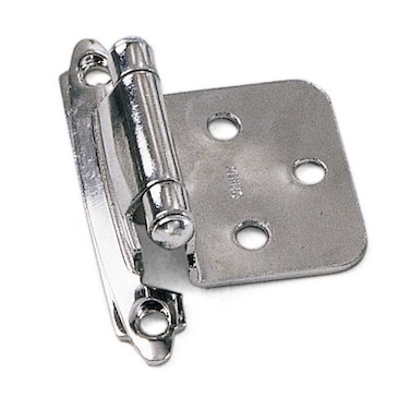 Laurey 28726 No Offset Polished Chrome Semi Concealed Cabinet Hinges 1 Count Pack of 1