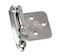 Laurey 28726 No Offset Polished Chrome Semi Concealed Cabinet Hinges 1 Count Pack of 1