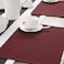 DII Basic Everyday Ribbed Tabletop 100 Cotton Placemat Set 13x19 BlackBerry 6 Piece