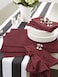 DII Basic Everyday Ribbed Tabletop 100 Cotton Placemat Set 13x19 BlackBerry 6 Piece