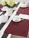 DII Basic Everyday Ribbed Tabletop 100 Cotton Placemat Set 13x19 BlackBerry 6 Piece