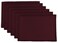DII Basic Everyday Ribbed Tabletop 100 Cotton Placemat Set 13x19 BlackBerry 6 Piece