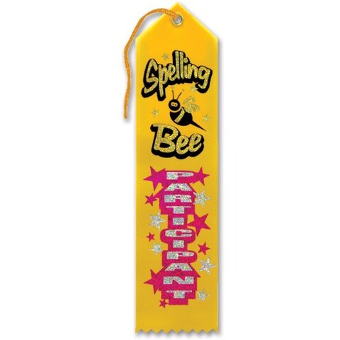 Beistle Spelling Bee Participant Award Ribbon