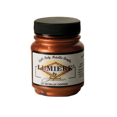 Jacquard Lumiere 225oz Fabric Paint Metallic Copper  Metallic Paint for Fabric Leather Canvas Paper and Wood  Lightbodied Metallic Acrylic Paint  Lightfast  Vibrant Metallic Acrylic Paints