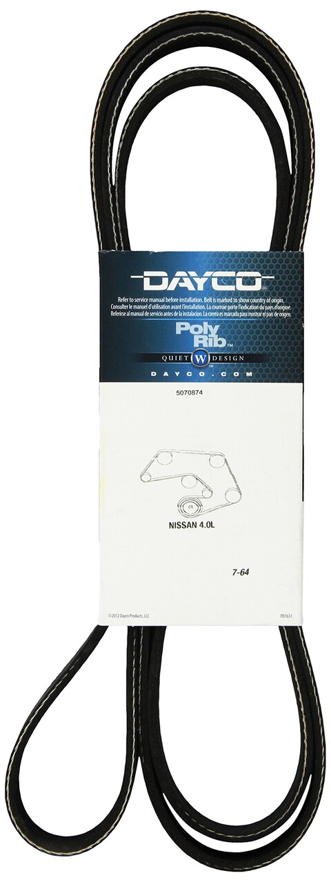 Dayco 5070874 Serpentine Belt  Black