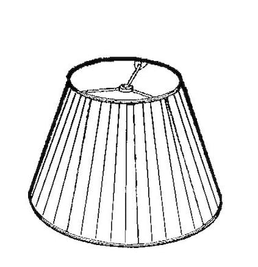 Royal Designs Deep Empire Gather Pleat Basic Lamp Shade Beige 9 x 18 x 14