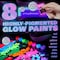 Glow in the Dark Paint  Pack of 8 MultiSurface UV Paint Set  UV  Blacklight Activated Self Luminous 20mL  Perfect for Halloween and Holiday Decor Easter Egg Painting Decoration