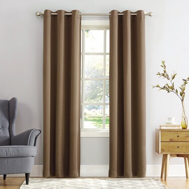 Sun Zero Easton Energy Saving Blackout Grommet Curtain Panel 40 x 84 Barley