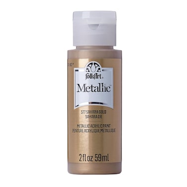FolkArt Metallic Acrylic Paint in Assorted Colors 2 oz 577 Sashara Gold