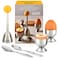 Epar Egg Topper Cutter  Egg Cups  Holder for Soft Boiled Eggs  Egg Cracker Tool Set  Stainless Steel Soft Boiled Egg Cutter  Egg Spoons for Soft Boiled Eggs