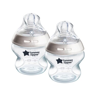 Tommee Tippee Natural Start AntiColic BPA Free Baby Bottles 5oz Newborn 0 Months Slow Flow BreastLike Nipple Designed for Seamless Transitions Between Bottle and Breast Pack of 2