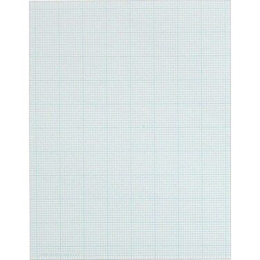 TOPS CrossSection Pads 812 x 11 Glue Top Graph Rule 10 x 10 50 Sheets 35101