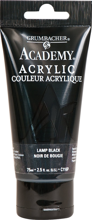 GRUMBACHER Academy Acrylic Paint Size 254 oz Lamp Black C116P