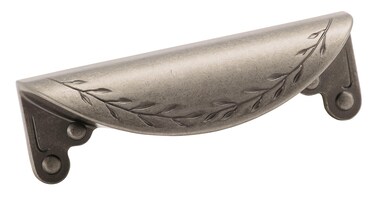 Amerock  Cabinet Cup Pull  Weathered Nickel  3 inch 76 mm Center to Center  Natures Splendor  1 Pack  Drawer Pull  Drawer Handle  Cabinet Hardware