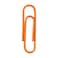 JAM PAPER Colorful Standard Paper Clips  Regular 1 Inch  Orange Paperclips  100Pack