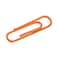JAM PAPER Colorful Standard Paper Clips  Regular 1 Inch  Orange Paperclips  100Pack