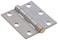Hardware Essentials 851747 General Purpose Square Corner Hinges Fixed Pin Galvanized 312  2 Pack