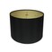 Royal Designs Inc Shallow Drum Hardback Lamp Shade HB61016BLKGL Black 15 x 16 x 10