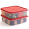 Plastic Storage Containers with Lids  2Pack 3L Cupcake Carrier  Leakproof Cookie Storage Containers Airtight  BPAFree Plastic Containers with Lids for Food Storage Meal Prep Leftovers Cupcakes
