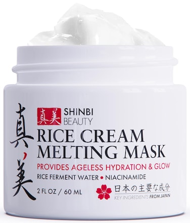 Shinbi Beauty Japanese Rice Mask for Face  Organic Face Mask Skincare  Japanese Skin Care Products for Anti Aging Anti Wrinkle J Beauty Glow 1oz