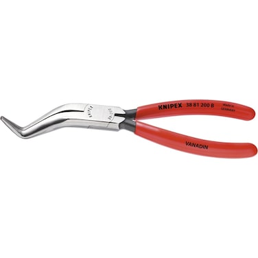 KNIPEX  38 81 200 B Tools  Long Nose Pliers Without Cutter Double Angled 3881200B