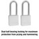 Master Lock Heavy Duty Solid Aluminum Padlock Key Retaining Lock for Outdoor Use 2in Extended Shackle Keyed Alike Padlocks 2 Pack 570TLH Silver