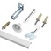 Richelieu Hardware 14012WBC Onward BiFold Door Hardware Kit 24 in 610 mm Track White Zinc Beige Finish