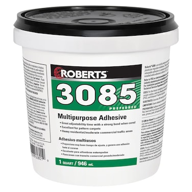 Roberts 30850 Multipurpose Carpet and Felt Back Vinyl Adhesive 1 Quart Beige