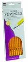 Charles Leonard Pencil 2 Yellow with Eraser 10Hang Tab Box 65812