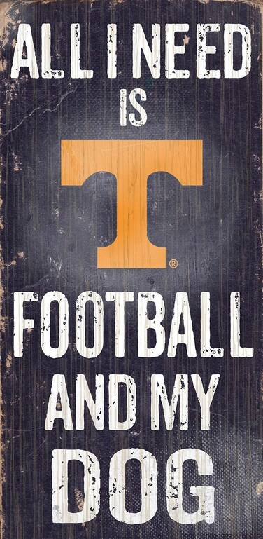 Fan Creations Dog Sign University of Tennessee Football Multicolored