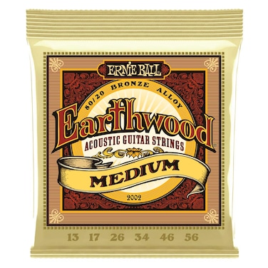 Ernie Ball Earthwood Medium 8020 Bronze Acoustic Guitar Strings  1356 Gauge